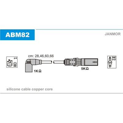 JANMOR ABM82 Zündkabelsatz für Volkswagen, Seat, Skoda - Zündkabel JANMOR ABM82 Zündkabelsatz für Volkswagen, Seat, Skoda - Zündkabel