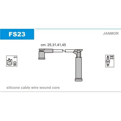 Janmor Fs23 Zündkabelsatz - Ford Fiesta, Focus, Puma Janmor Fs23 Zündkabelsatz - Ford Fiesta, Focus, Puma