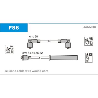 Janmor Zündkabelsatz - Ford: 1063605, 1063609, 1063610, 1063611 Janmor Zündkabelsatz - Ford: 1063605, 1063609, 1063610, 1063611