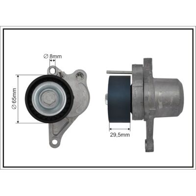 CAFFARO Modell 132399SP Spannrolle - Riemenscheibe mit Rillen CAFFARO Modell 132399SP Spannrolle - Riemenscheibe mit Rillen