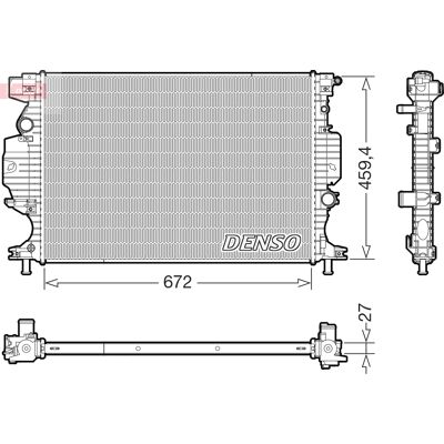 DENSO DRM10125 - Motor Kühler für FORD Mondeo 5 Kombi DENSO DRM10125 - Motor Kühler für FORD Mondeo 5 Kombi