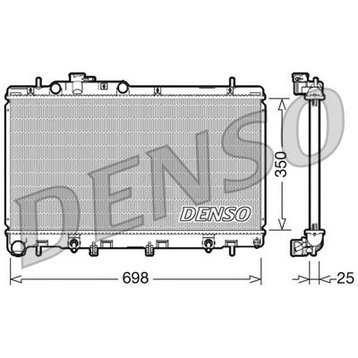 DENSO DRM36011 Aluminium Motorradiator - Kühler DENSO DRM36011 Aluminium Motorradiator - Kühler
