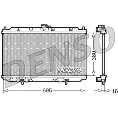 DENSO DRM46012 Aluminium Kühler - Motor Kühlung DENSO DRM46012 Aluminium Kühler - Motor Kühlung