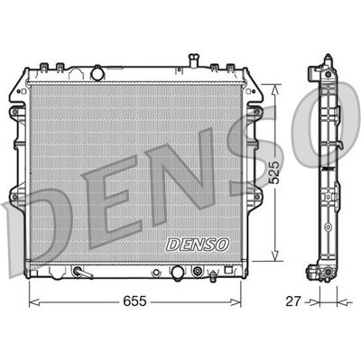 DENSO DRM50045 Aluminium Motorradiator - Für Toyota Hilux 3 Pickup DENSO DRM50045 Aluminium Motorradiator - Für Toyota Hilux 3 Pickup