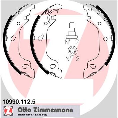 Bremsbackensatz ZIMMERMANN 10990.112.5 Bremsbackensatz ZIMMERMANN 10990.112.5