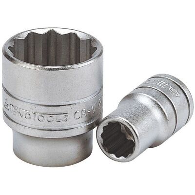 Teng M120112-C Chrom-Vanadium 12-Kant Steckdose - 38mm Teng M120112-C Chrom-Vanadium 12-Kant Steckdose - 38mm