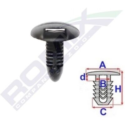 ROMIX C60642 Fender Flare Clips - Passage de roue ROMIX C60642 Fender Flare Clips - Passage de roue