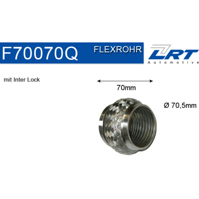 Lrt Flexrohr Auspuff Flexstück - F70070q Lrt Flexrohr Auspuff Flexstück - F70070q