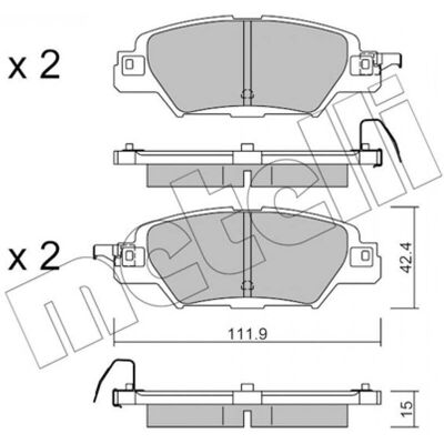 METELLI 22-1158-0 Bremsbeläge Kit - Mazda CX-5 METELLI 22-1158-0 Bremsbeläge Kit - Mazda CX-5