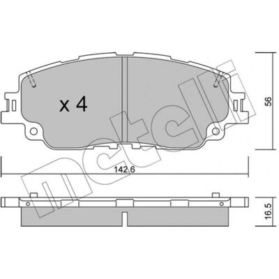 METELLI 22-1227-0 Bremsbeläge Satz - Vorderseite METELLI 22-1227-0 Bremsbeläge Satz - Vorderseite