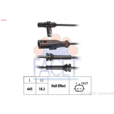 FACET 21.0337 Radsensor - ABS für Dacia/Renault FACET 21.0337 Radsensor - ABS für Dacia/Renault