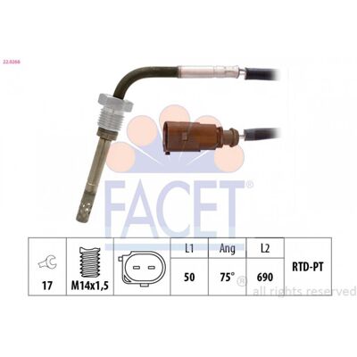 FACET 22.0268 Gas Temperaturfühler - Gas Temperaturfühler FACET 22.0268 Gas Temperaturfühler - Gas Temperaturfühler