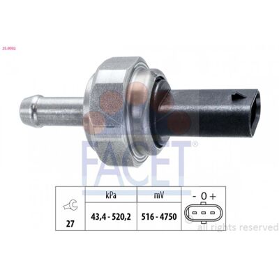 FACET 25.0002 Abgasdrucksensor - Abgasdrucksensor FACET 25.0002 Abgasdrucksensor - Abgasdrucksensor