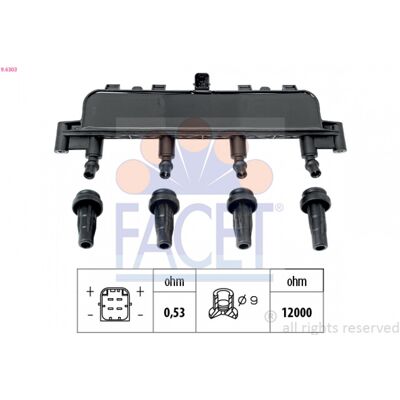 FACET 9.6303 Zündspule - Zündspule für Peugeot und Citroën FACET 9.6303 Zündspule - Zündspule für Peugeot und Citroën