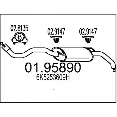Endschalldämpfer MTS 01.95890 Endschalldämpfer MTS 01.95890