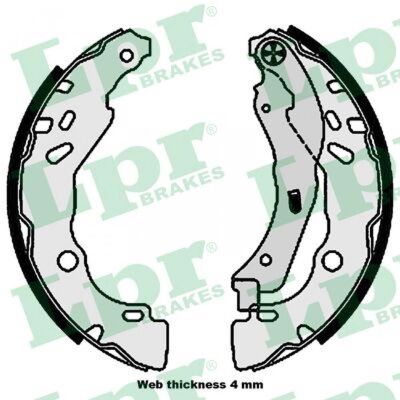 LPR Bremsbackensatz - Nissan Micra Note 203,2mm 39mm LPR Bremsbackensatz - Nissan Micra Note 203,2mm 39mm