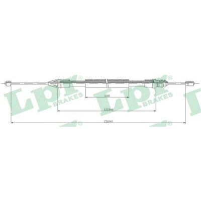 Renault C0710B Handbremse Seil - Scheibenbremse Renault C0710B Handbremse Seil - Scheibenbremse