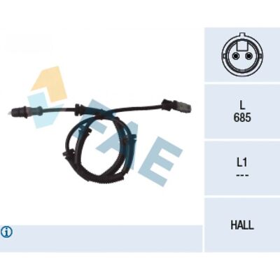 FAE 78095 - Hall-Effekt ABS-Sensor für Vorderachse - ABS Sensor FAE 78095 - Hall-Effekt ABS-Sensor für Vorderachse - ABS Sensor