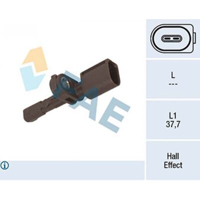 FAE 78451 ABS Sensor - für Volkswagen, Audi, Seat, Skoda FAE 78451 ABS Sensor - für Volkswagen, Audi, Seat, Skoda