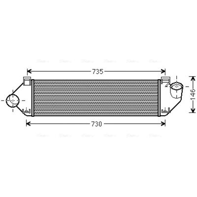 PRASCO FDA4438 Intercooler - Luft-Wasser, Ford Focus 2, S-Max, Volvo V60 PRASCO FDA4438 Intercooler - Luft-Wasser, Ford Focus 2, S-Max, Volvo V60