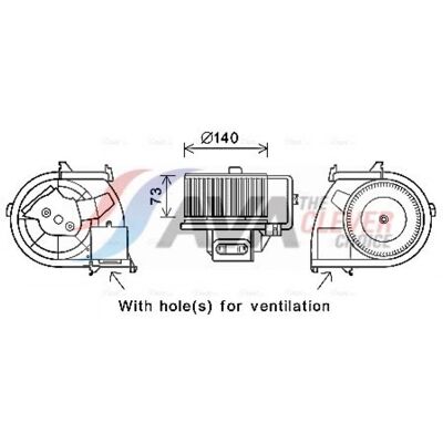 AVA COOLING RT8594 Elektrischer Motor - Innenraumventilator AVA COOLING RT8594 Elektrischer Motor - Innenraumventilator