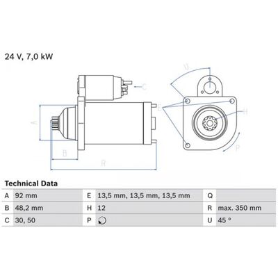 BOSCH 0 986 025 270 Starter für MAN TGS - Starter BOSCH 0 986 025 270 Starter für MAN TGS - Starter