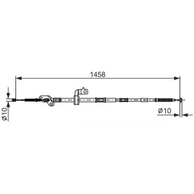 Bosch Toyota RAV4 II SUV Handbremse Seilzug - Hinten Links Bosch Toyota RAV4 II SUV Handbremse Seilzug - Hinten Links