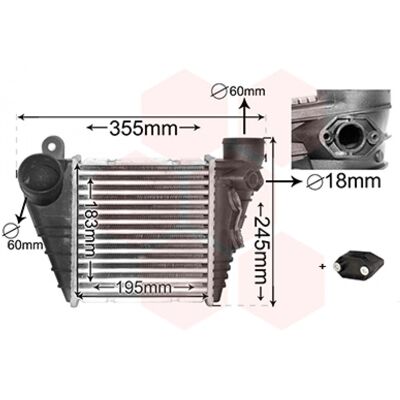 VAN WEZEL 03004185 Intercooler - Luftkühler, Wasser-Kühler - VW Golf 4, Audi A3 VAN WEZEL 03004185 Intercooler - Luftkühler, Wasser-Kühler - VW Golf 4, Audi A3