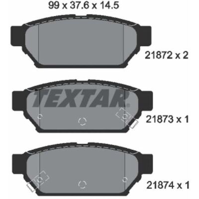 TEXTAR 2187202 Mitsubishi Bremsensatz - Scheiben, Verschleißwarnung TEXTAR 2187202 Mitsubishi Bremsensatz - Scheiben, Verschleißwarnung