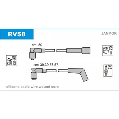 Janmor Rover Zündkabelsatz - RVS8 Janmor Rover Zündkabelsatz - RVS8