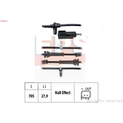 EPS 1.960.212 Raddrehzahlsensor - Mazda 2/3/5 Türen EPS 1.960.212 Raddrehzahlsensor - Mazda 2/3/5 Türen
