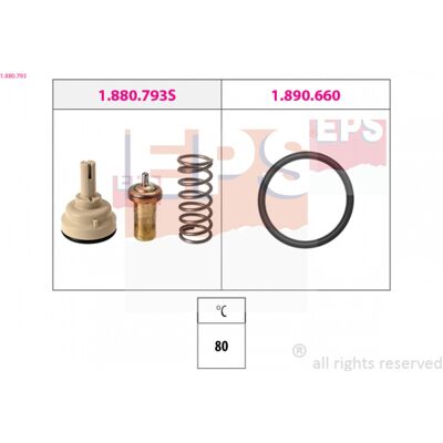 EPS 1.880.793 Thermostat - Wassertemperatur 80°C - OE-Qualität EPS 1.880.793 Thermostat - Wassertemperatur 80°C - OE-Qualität