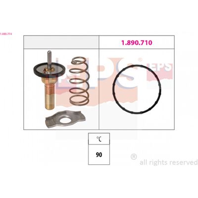 EPS 1.880.774 Wasserthermostat - 90°C - OE-Äquivalent für Smart Fortwo II EPS 1.880.774 Wasserthermostat - 90°C - OE-Äquivalent für Smart Fortwo II