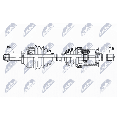 NTY NPW-BM-161 Antriebswelle für Mini - 635mm - Automatik NTY NPW-BM-161 Antriebswelle für Mini - 635mm - Automatik