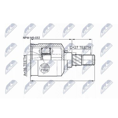 NTY Antriebswellengelenk Satz - Rechte Vorderachse - Für CVT/Schaltgetriebe NTY Antriebswellengelenk Satz - Rechte Vorderachse - Für CVT/Schaltgetriebe