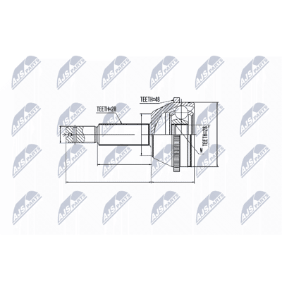 NTY Ford Transit Antriebswellengelenksatz - Vorderachse, Schaltgetriebe NTY Ford Transit Antriebswellengelenksatz - Vorderachse, Schaltgetriebe