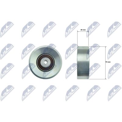 NTY Umlenkrolle - Metall - 75mm Durchmesser - 26mm Breite - für BMW, Peugeot, Citroën NTY Umlenkrolle - Metall - 75mm Durchmesser - 26mm Breite - für BMW, Peugeot, Citroën