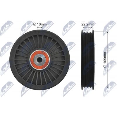 Mercedes-Benz Opel Umlenk-/Führungsrolle - 108mm Durchmesser, 23mm Breite Mercedes-Benz Opel Umlenk-/Führungsrolle - 108mm Durchmesser, 23mm Breite