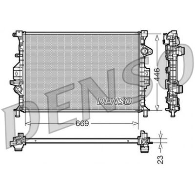 DENSO DRM10077 Aluminium Kühler - Motorkühlung DENSO DRM10077 Aluminium Kühler - Motorkühlung