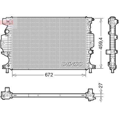 DENSO DRM10120 Kühler - Motor Kühlung für Ford Mondeo 5 Kombi DENSO DRM10120 Kühler - Motor Kühlung für Ford Mondeo 5 Kombi