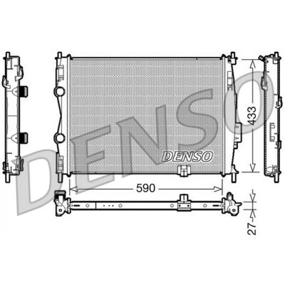 DENSO DRM46019 Aluminium Kühler - Motorkühlung für Nissan DENSO DRM46019 Aluminium Kühler - Motorkühlung für Nissan