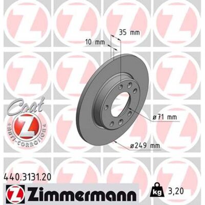 Zimmermann Bremsscheibe 440.3131.20 - Bremscheibe Zimmermann Bremsscheibe 440.3131.20 - Bremscheibe