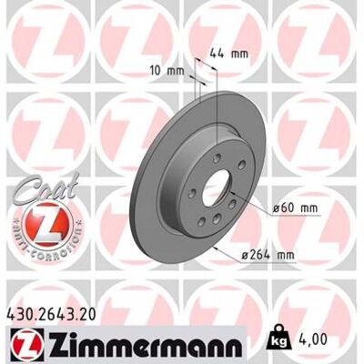 ZIMMERMANN Modell 430.2643.20 Bremsscheibe - Bremsen ZIMMERMANN Modell 430.2643.20 Bremsscheibe - Bremsen