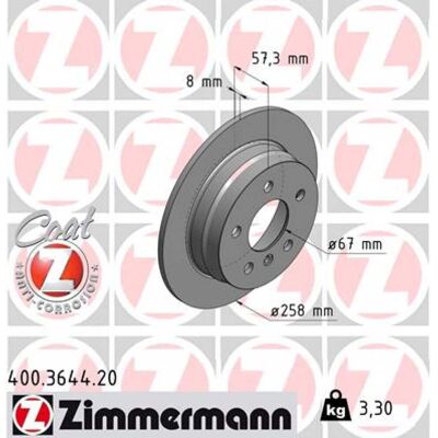 ZIMMERMANN Bremsscheibe - Massiv, Beschichtet, 112mm Lochkreis ZIMMERMANN Bremsscheibe - Massiv, Beschichtet, 112mm Lochkreis