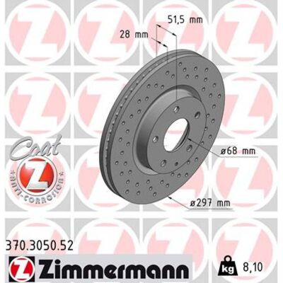 Zimmermann Bremsscheibe Modell 370.3050.52 - Bremsscheibe Zimmermann Bremsscheibe Modell 370.3050.52 - Bremsscheibe