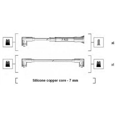 Magneti Marelli 941075040546 Zündkabelsatz - Ignition Cable Set Magneti Marelli 941075040546 Zündkabelsatz - Ignition Cable Set