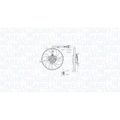 Magneti Marelli 348mm Lüfter für VW, Audi, Seat - Kühlsystem Magneti Marelli 348mm Lüfter für VW, Audi, Seat - Kühlsystem
