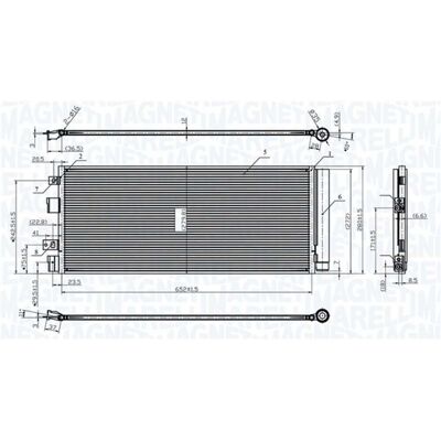 MAGNETI MARELLI 350203170000 - Klimakondensator mit Trockner für FIAT 500X MAGNETI MARELLI 350203170000 - Klimakondensator mit Trockner für FIAT 500X