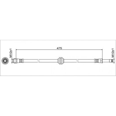 Metzger Modell 4111773 Vorderbremsleitung - Bremsenteil Metzger Modell 4111773 Vorderbremsleitung - Bremsenteil