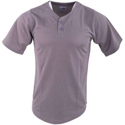 Active Athletics Youth Baseball Jersey, 2 Button Henley Jersey - grau Gr.YXL Active Athletics Youth Baseball Jersey, 2 Button Henley Jersey - grau Gr.YXL